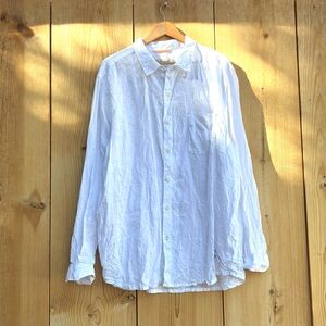 Tommy Bahama EUC Men’s White Linen Long Sleeve Shirt Sz XXL
